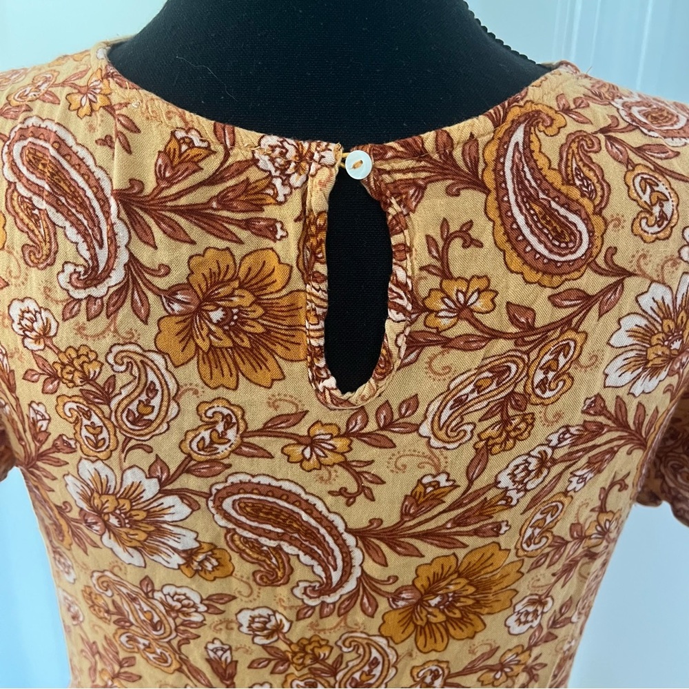 Patrons of Peace Border Print Toluca Dress Paisley Boho Western Festival Small - Picture 6 of 8